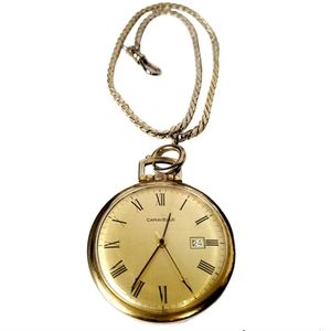 Vintage Caravelle Pocket Watch Swiss 17 Jewel Mod… - image 1